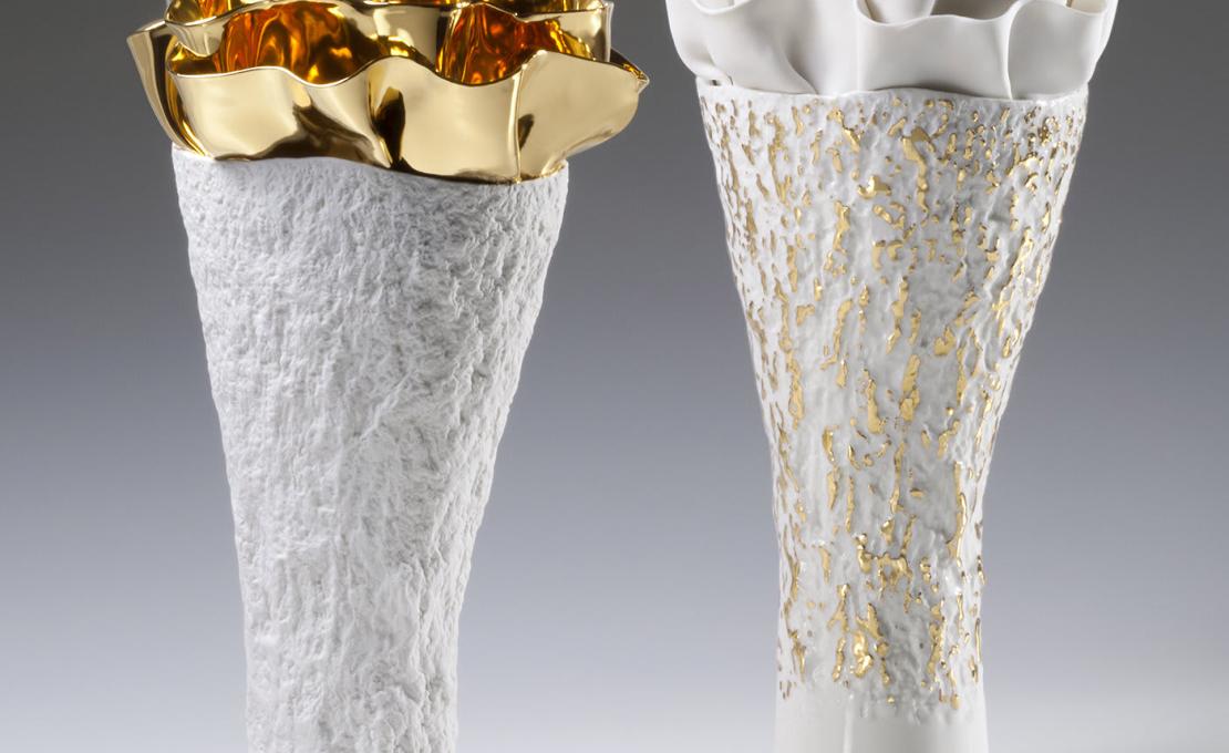 Декоративная Ваза от фабрики Fos Ceramiche модель Flora Gold Spots