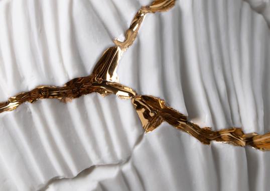 Декоративная ваза Fos Ceramiche Zefiro Gold Cracks image 3