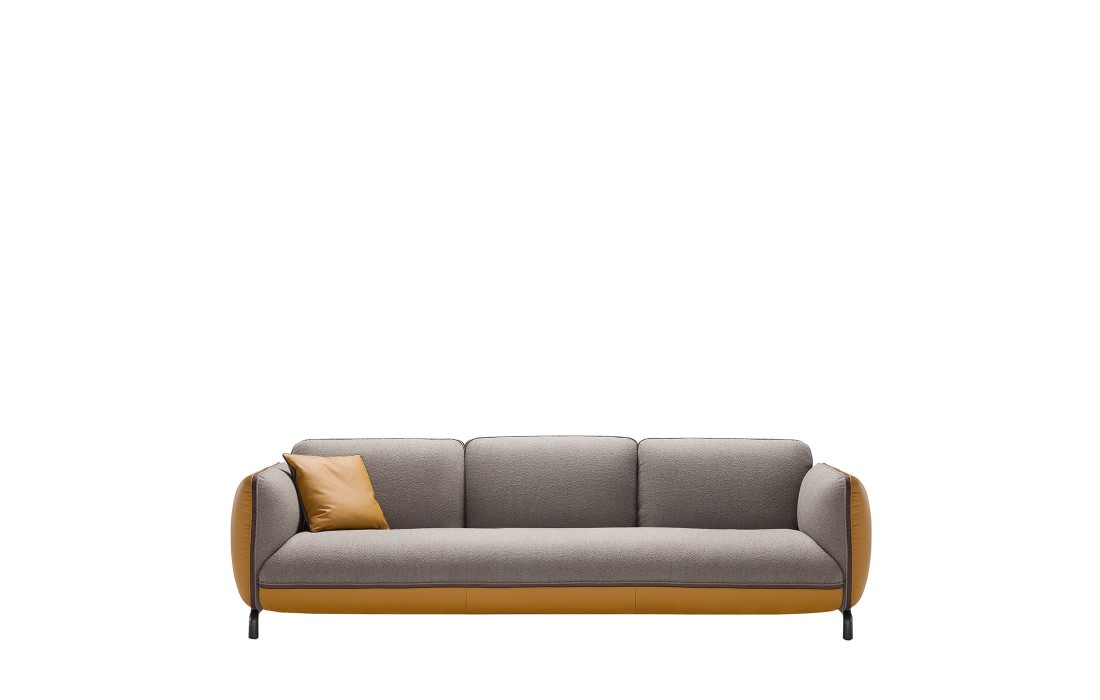 Диван от фабрики Franco Ferri модель 3 Rock Gray Mustard