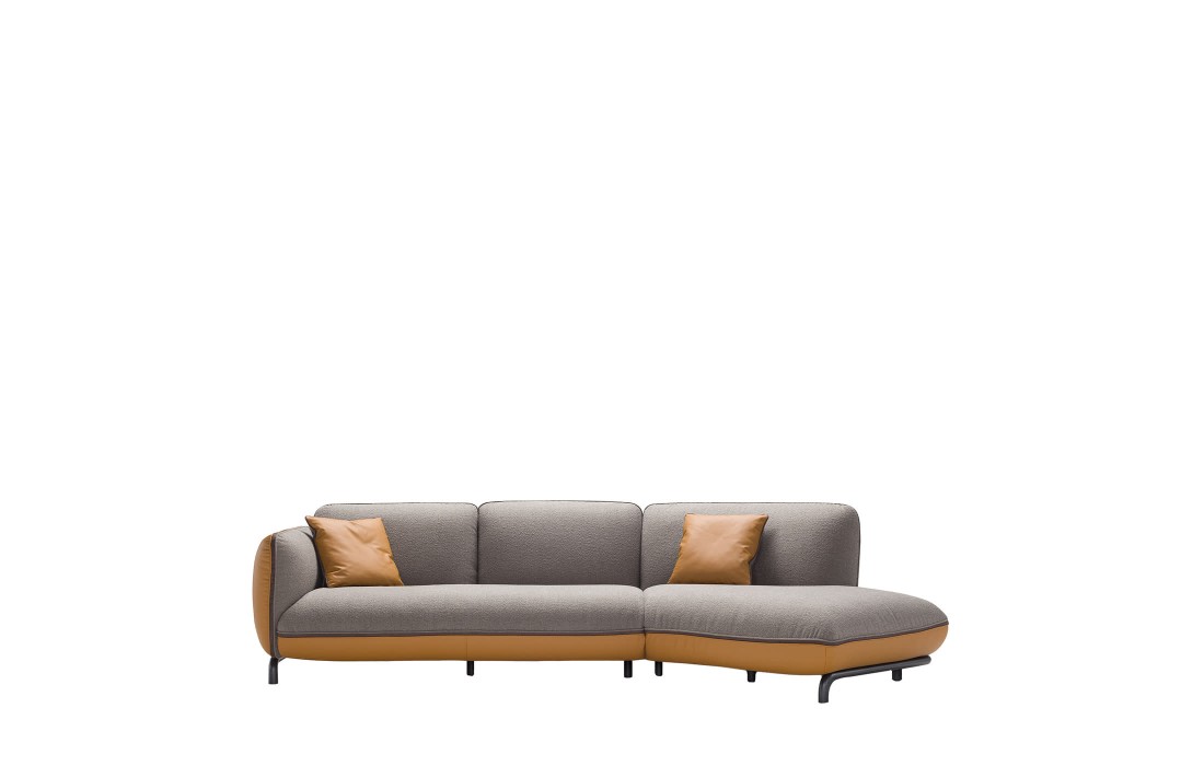 Диван от фабрики Franco Ferri модель Rock Angular Gray Mustard
