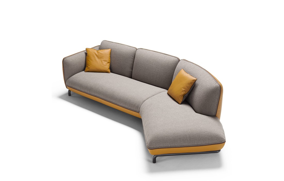 Диван от фабрики Franco Ferri модель Rock Angular Gray Mustard