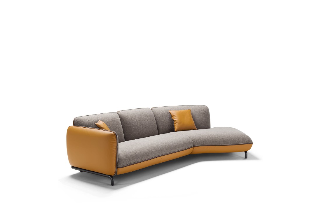 Диван от фабрики Franco Ferri модель Rock Angular Gray Mustard
