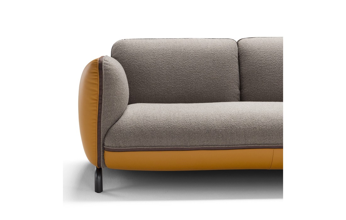 Диван от фабрики Franco Ferri модель Rock Angular Gray Mustard