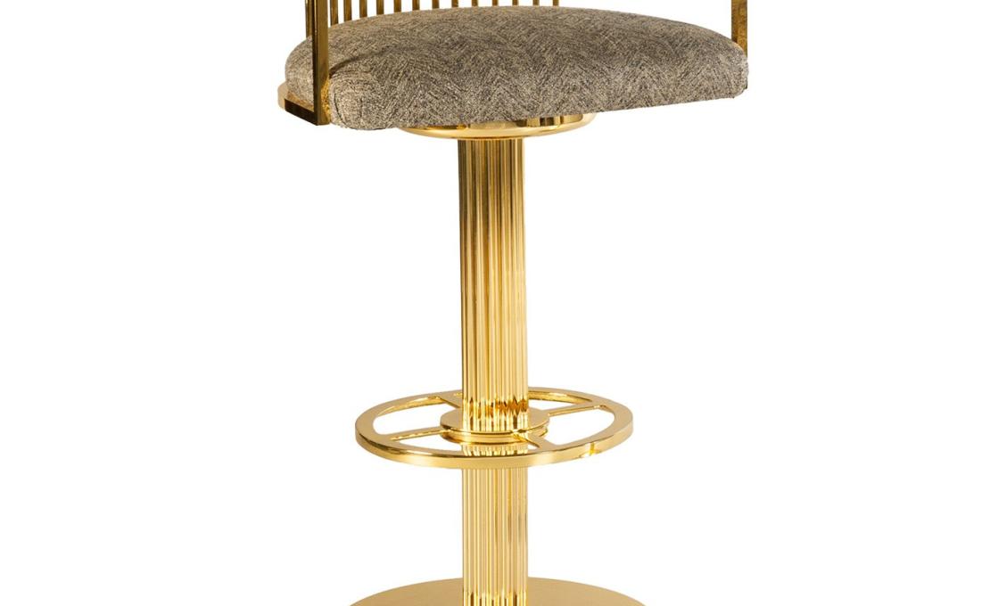 Барный стул от фабрики Galbiati Fratelli модель Clio Gold Brass
