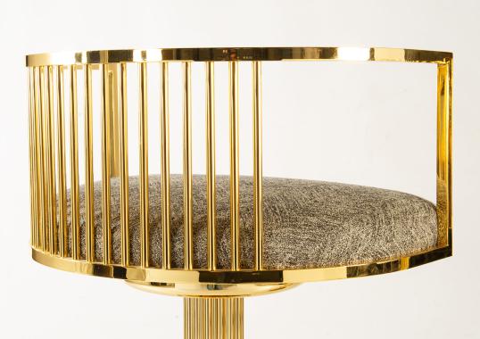 Барный стул от фабрики Galbiati Fratelli модель Clio Gold Brass