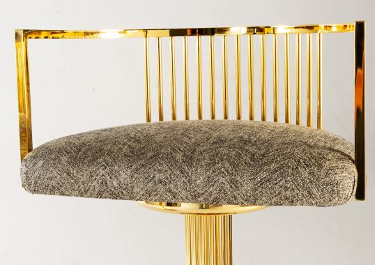 Барный стул от фабрики Galbiati Fratelli модель Clio Gold Brass