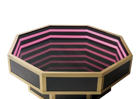 Журнальный столик Galbiati Fratelli Yoko Octagonal LED Black Brass image 1
