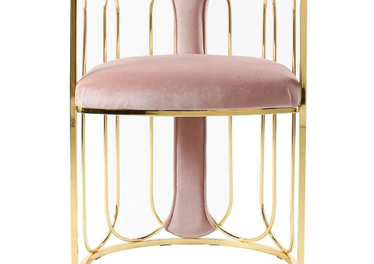 Кресло Galbiati Fratelli Bella Pink and Gold Brass image 1