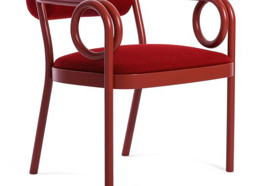 Стул от фабрики Gebrüder Thonet Vienna GmbH (GTV) – Wiener GTV Design модель Loop Red 