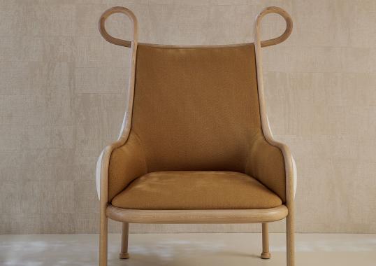 Кресло для отдыха от фабрики Gebrüder Thonet Vienna GmbH (GTV) – Wiener GTV Design модель Mickey Natural Lounge Chair 