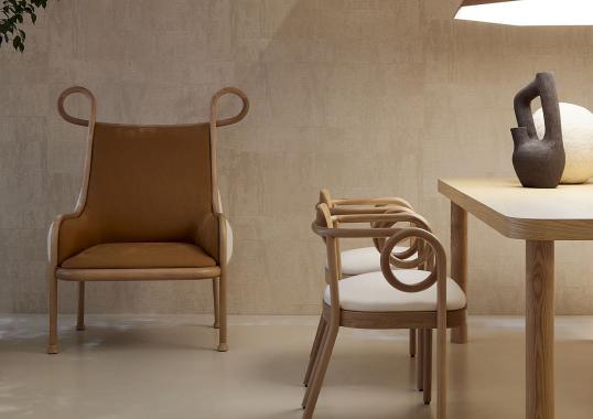 Кресло для отдыха от фабрики Gebrüder Thonet Vienna GmbH (GTV) – Wiener GTV Design модель Mickey Natural Lounge Chair 