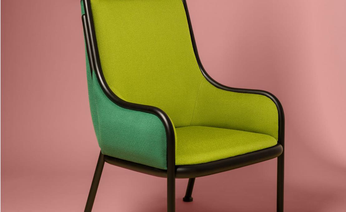 Кресло для отдыха от фабрики Gebrüder Thonet Vienna GmbH (GTV) – Wiener GTV Design модель Mickey Green Lounge Chair 