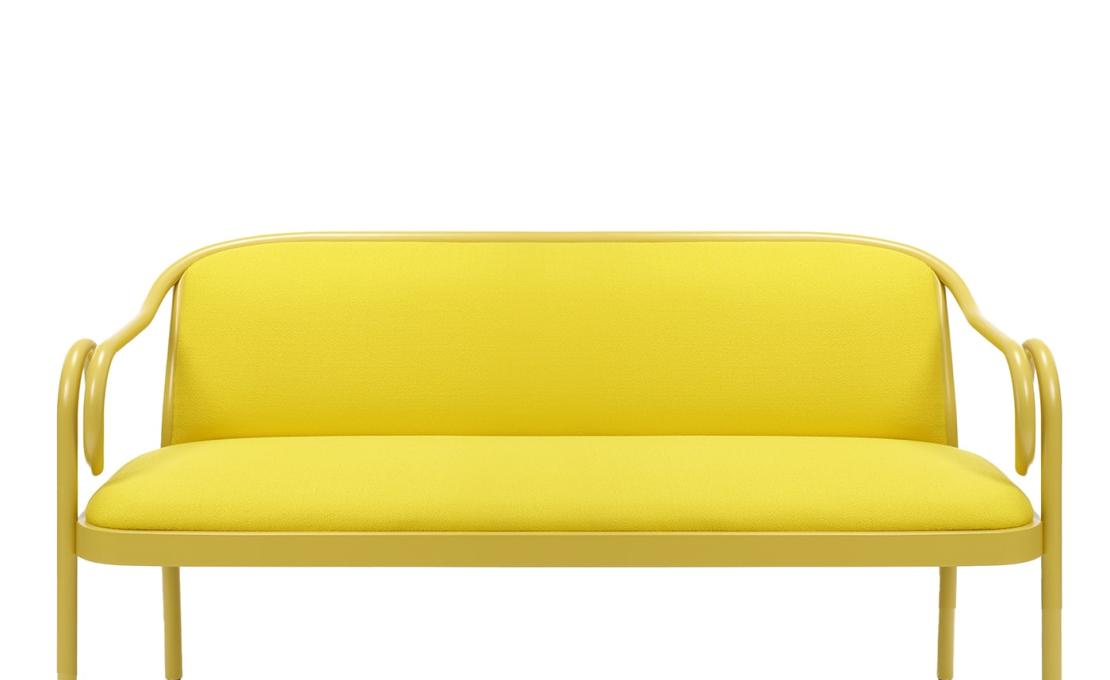 Банкетка от фабрики Gebrüder Thonet Vienna GmbH (GTV) – Wiener GTV Design модель Loop Yellow Banquette 