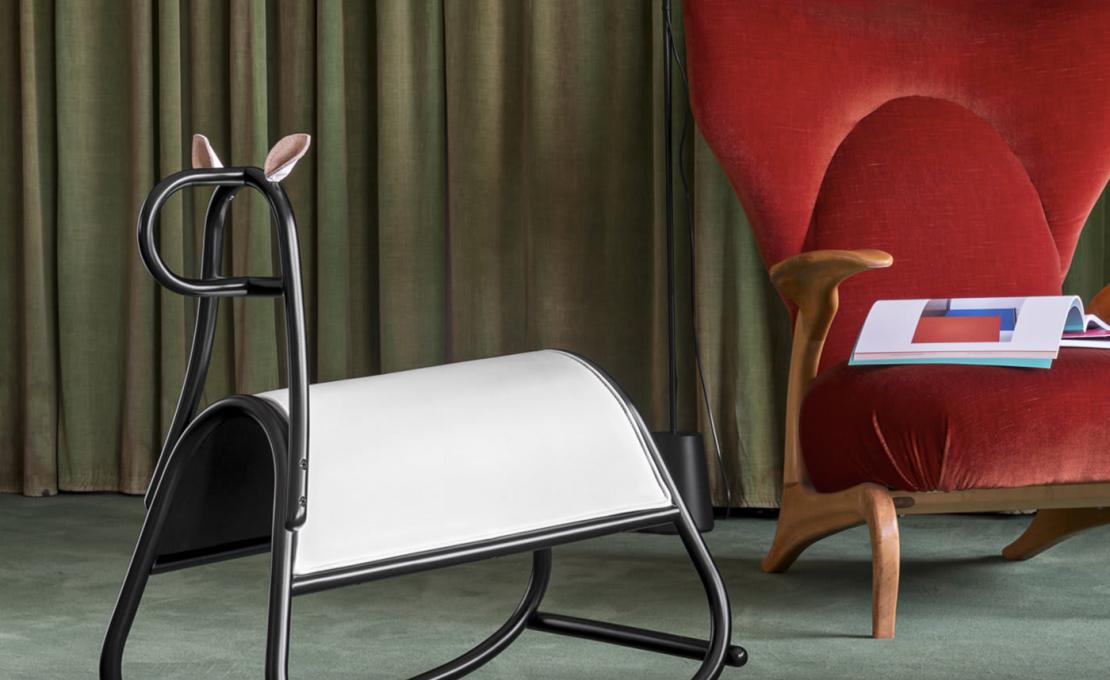 Кресло для отдыха от фабрики Gebrüder Thonet Vienna GmbH (GTV) – Wiener GTV Design модель Furia White Hobbyhorse 