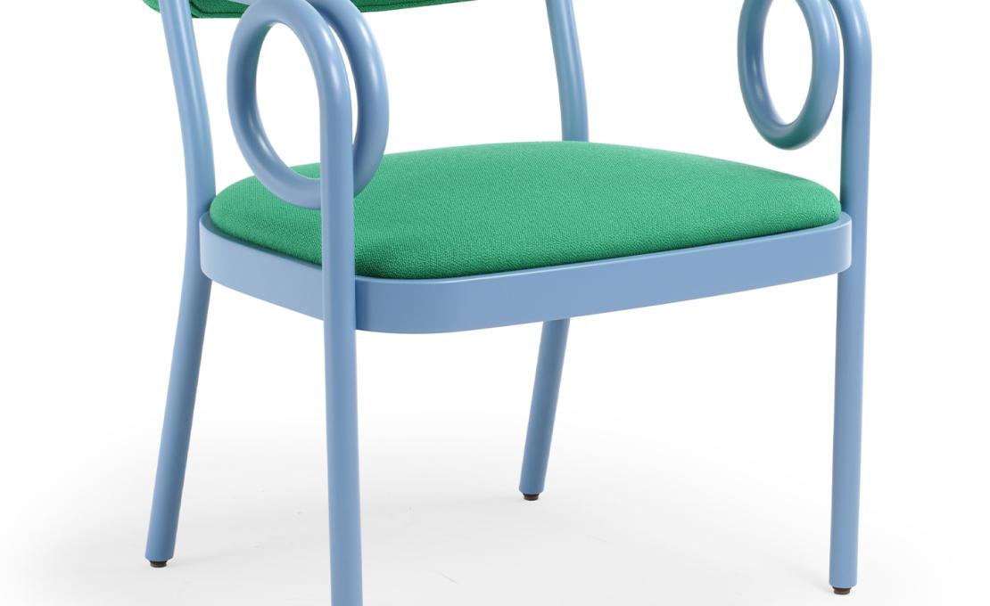 Стул от фабрики Gebrüder Thonet Vienna GmbH (GTV) – Wiener GTV Design модель Loop Green Light Blue 