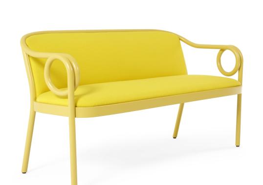 Банкетка от фабрики Gebrüder Thonet Vienna GmbH (GTV) – Wiener GTV Design модель Loop Yellow Banquette 
