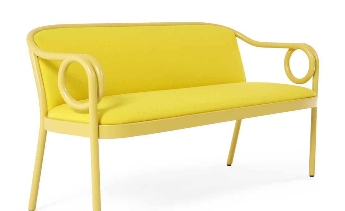Банкетка от фабрики Gebrüder Thonet Vienna GmbH (GTV) – Wiener GTV Design модель Loop Yellow Banquette 