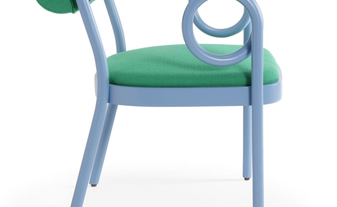 Стул от фабрики Gebrüder Thonet Vienna GmbH (GTV) – Wiener GTV Design модель Loop Green Light Blue 