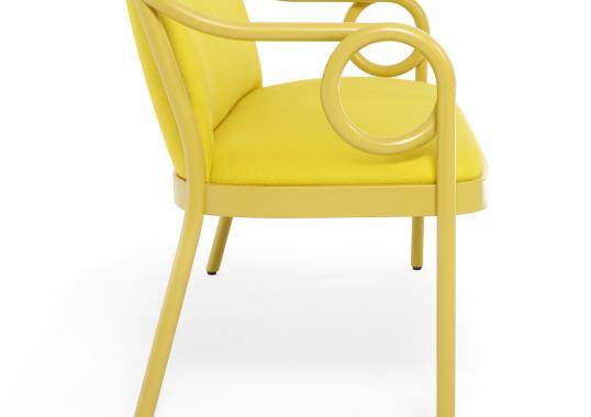 Банкетка от фабрики Gebrüder Thonet Vienna GmbH (GTV) – Wiener GTV Design модель Loop Yellow Banquette 
