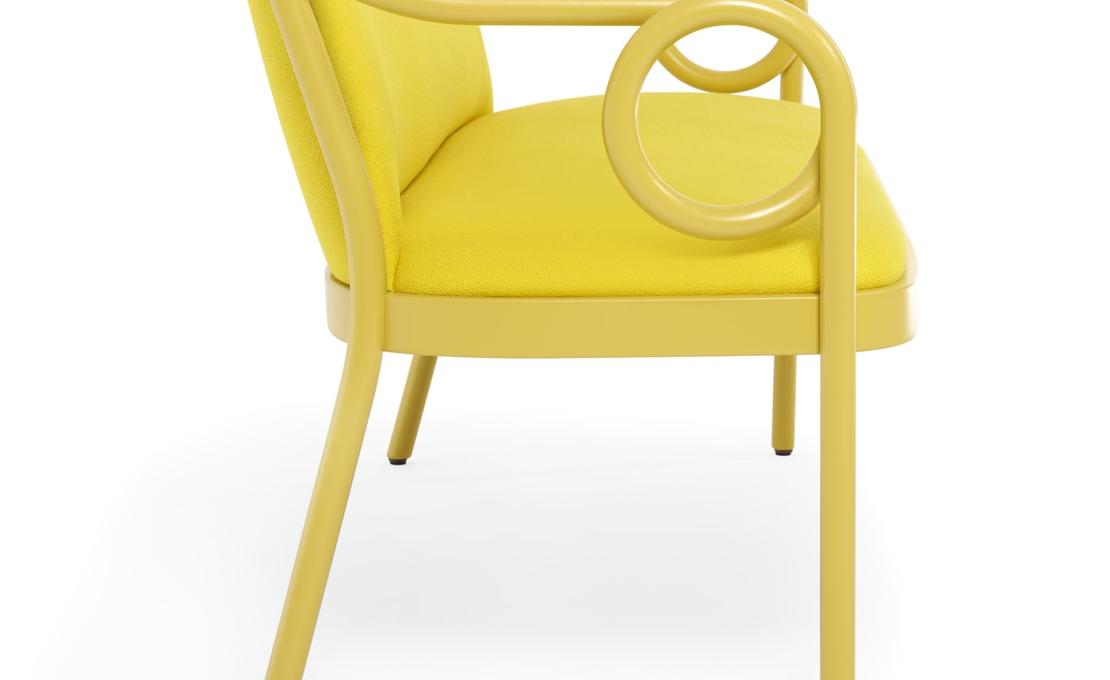 Банкетка от фабрики Gebrüder Thonet Vienna GmbH (GTV) – Wiener GTV Design модель Loop Yellow Banquette 