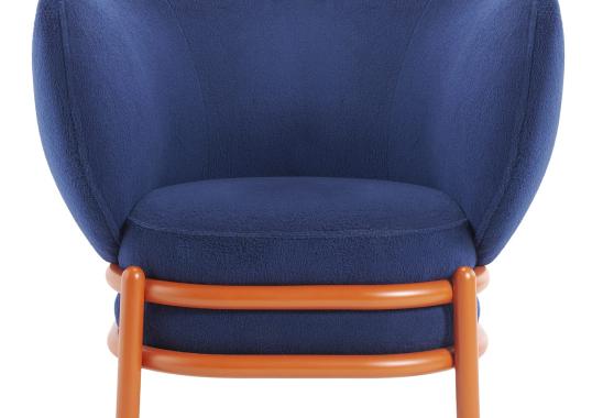 Кресло для отдыха Gebrüder Thonet Vienna GmbH (GTV) – Wiener GTV Design Luftballon Orange Blue Lounge Chair image 1