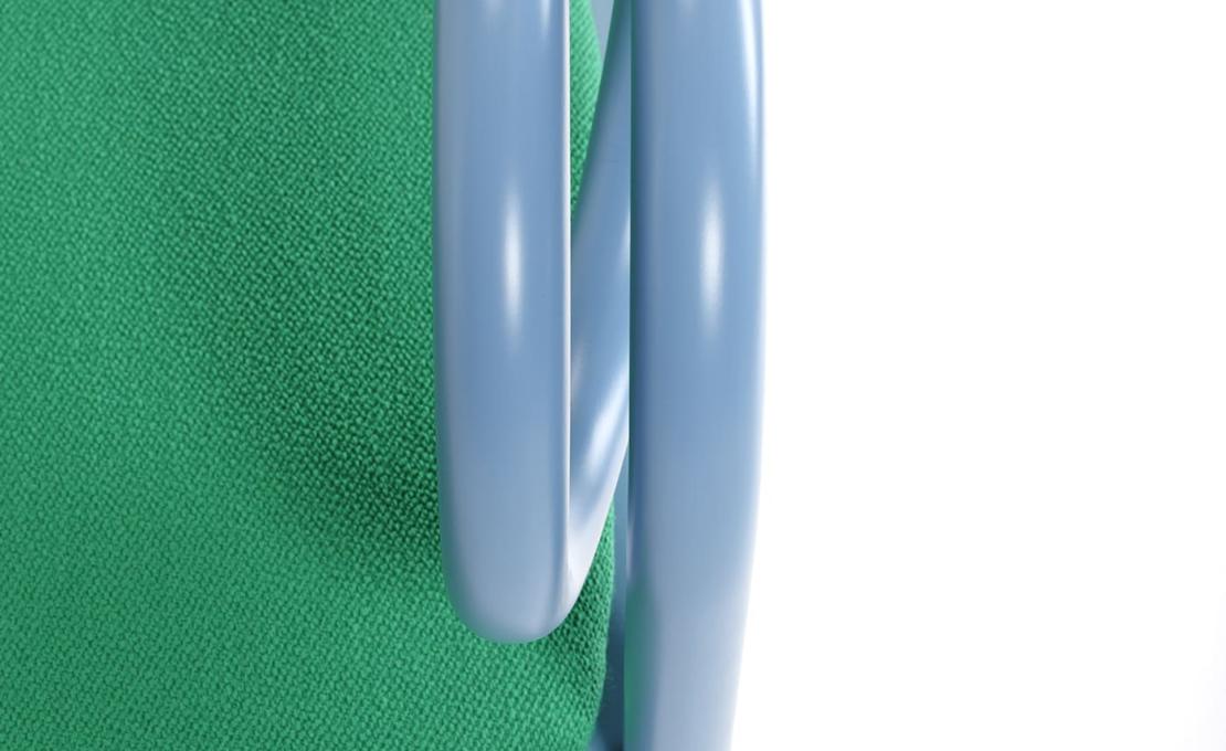 Стул от фабрики Gebrüder Thonet Vienna GmbH (GTV) – Wiener GTV Design модель Loop Green Light Blue 