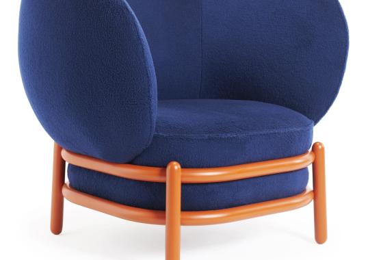 Кресло для отдыха от фабрики Gebrüder Thonet Vienna GmbH (GTV) – Wiener GTV Design модель Luftballon Orange Blue Lounge Chair