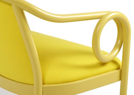 Банкетка от фабрики Gebrüder Thonet Vienna GmbH (GTV) – Wiener GTV Design модель Loop Yellow Banquette 