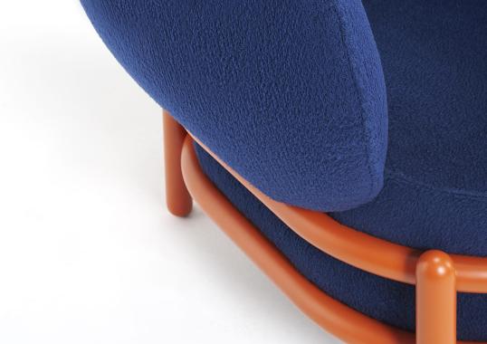 Кресло для отдыха от фабрики Gebrüder Thonet Vienna GmbH (GTV) – Wiener GTV Design модель Luftballon Orange Blue Lounge Chair