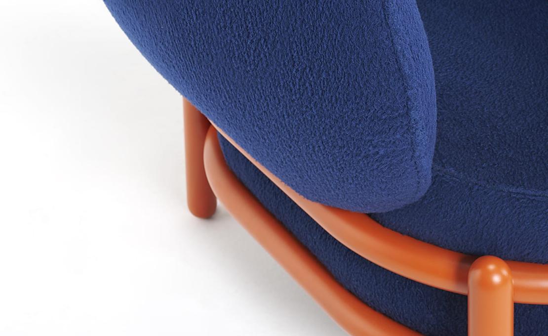 Кресло для отдыха от фабрики Gebrüder Thonet Vienna GmbH (GTV) – Wiener GTV Design модель Luftballon Orange Blue Lounge Chair