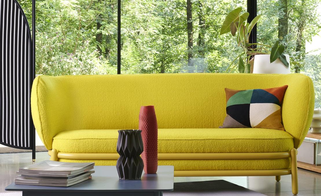 Диван от фабрики Gebrüder Thonet Vienna GmbH (GTV) – Wiener GTV Design модель Luftballon Yellow Sofa 200