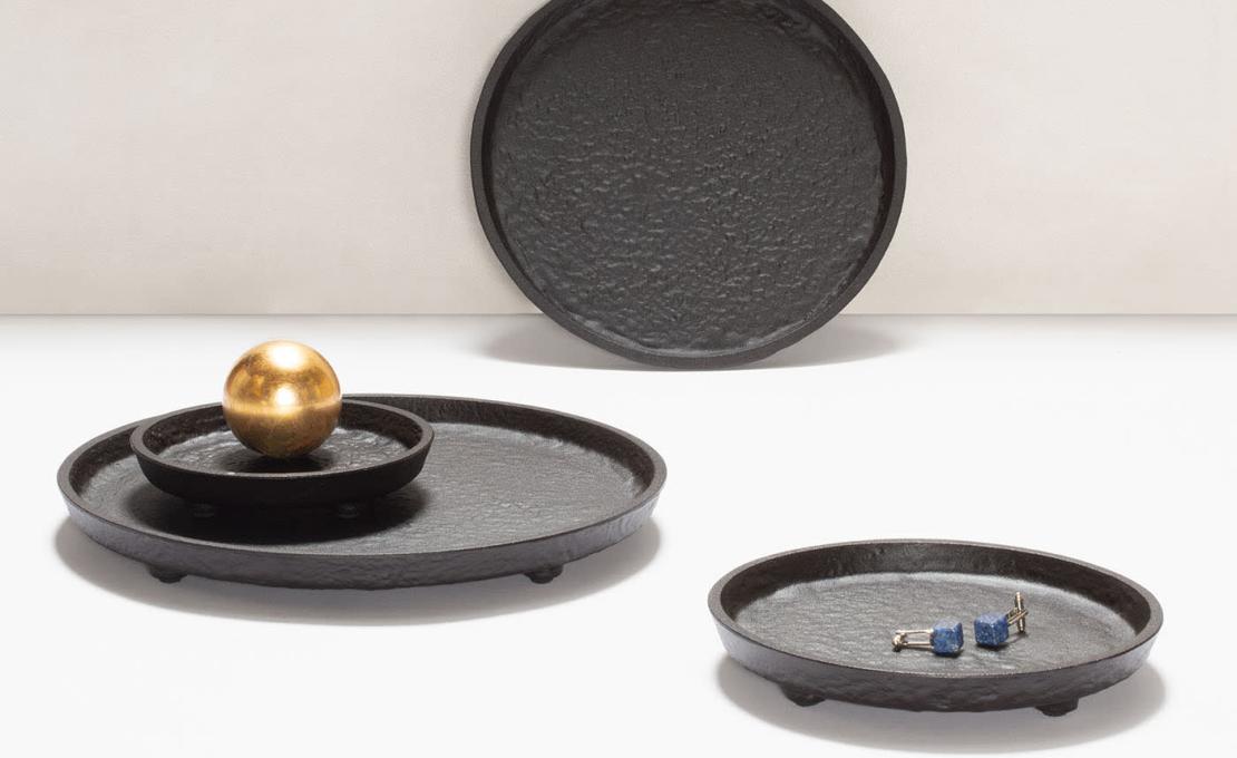Поднос от фабрики Giobagnara модель Monza Imperfect Bronze