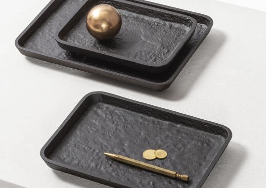 Поднос от фабрики Giobagnara модель Monza Imperfect Bronze