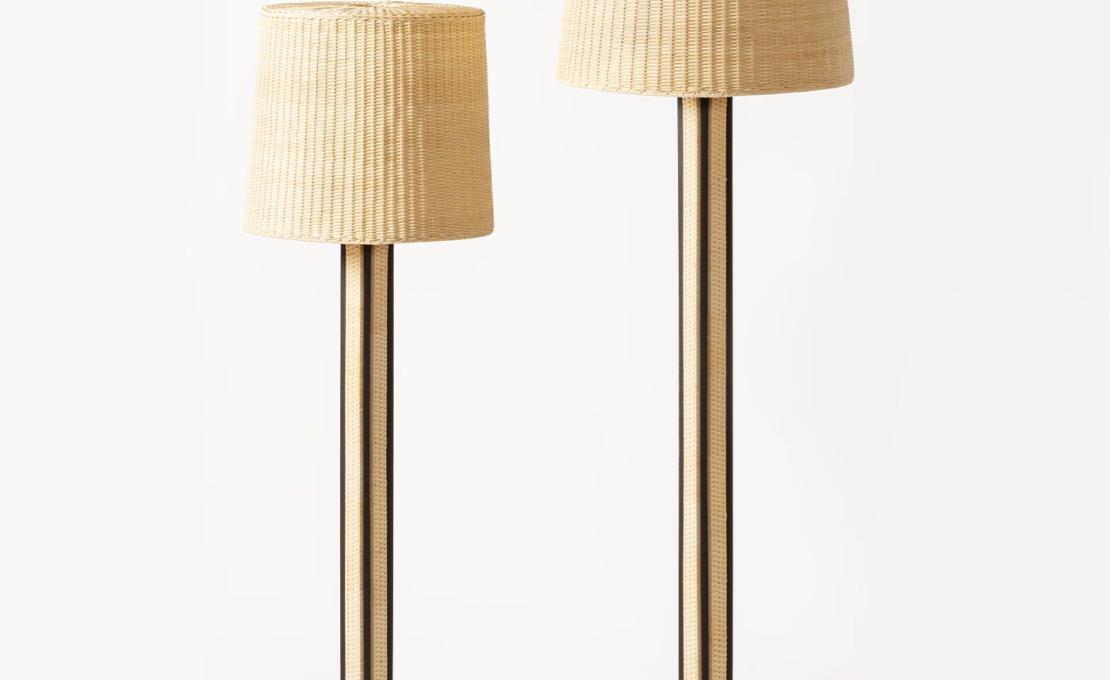 Торшер от фабрики Giobagnara модель Rhapsody Rattan