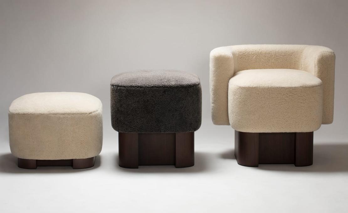 Пуфы от фабрики Giobagnara модель Lloyd Black Wood