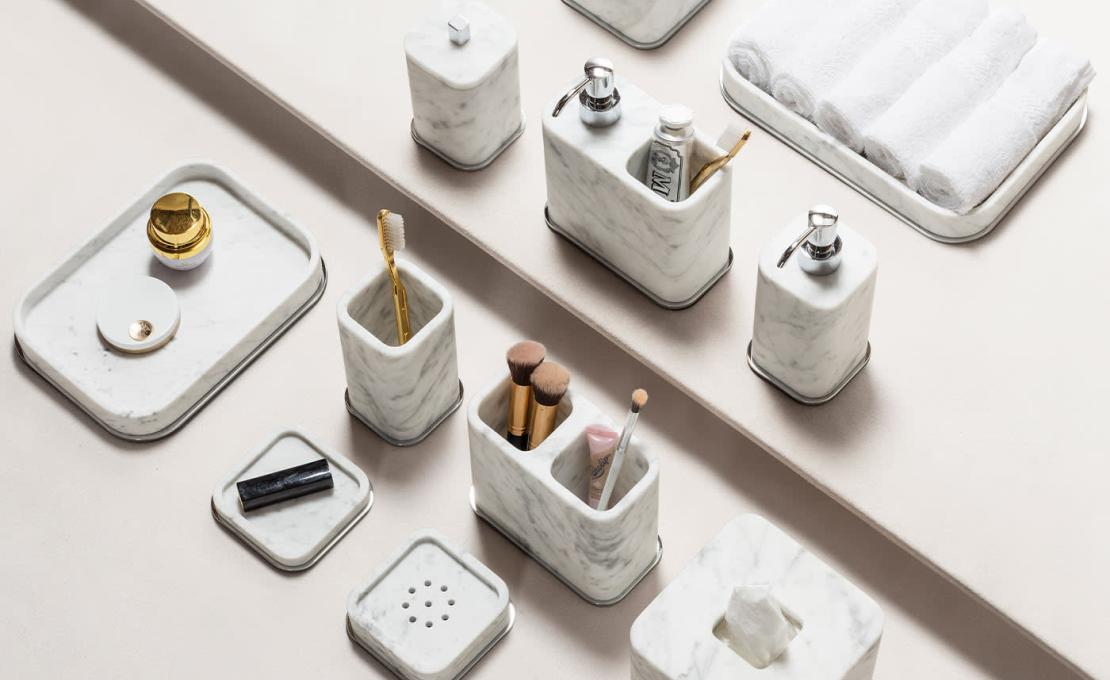 Декор Ванной Комнаты от фабрики Giobagnara модель Polo White Marble