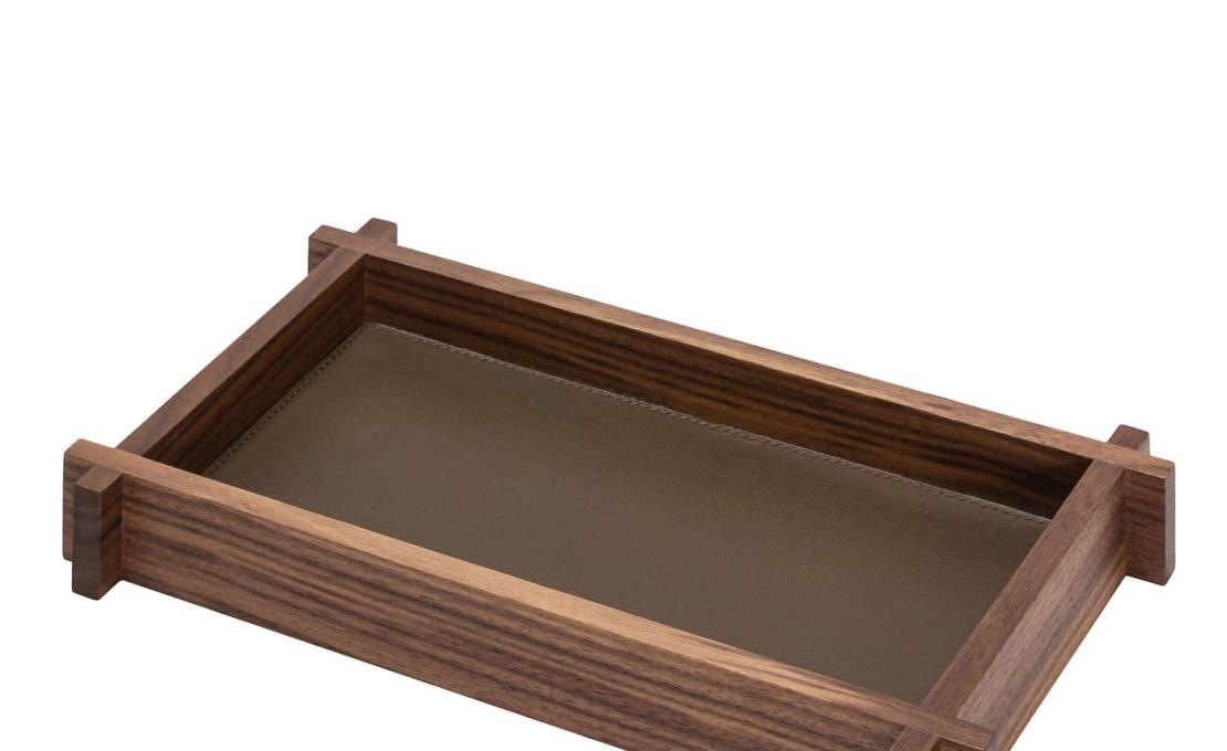 Поднос от фабрики Giobagnara модель Structura Leather Wood №1