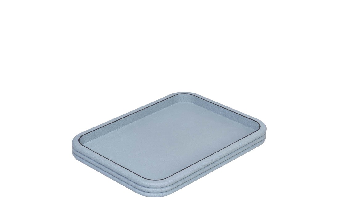 Поднос от фабрики Giobagnara модель Scala Medium Rectangular Light Blue