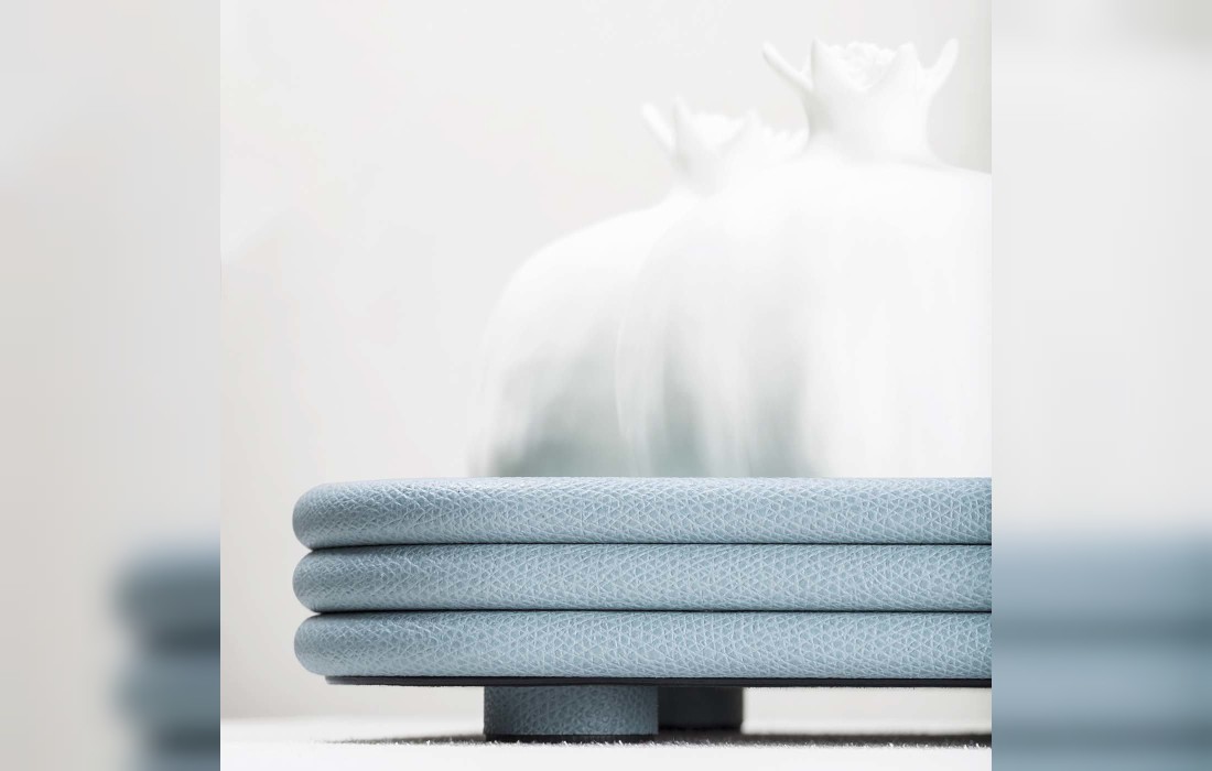 Поднос от фабрики Giobagnara модель Scala Medium Rectangular Light Blue
