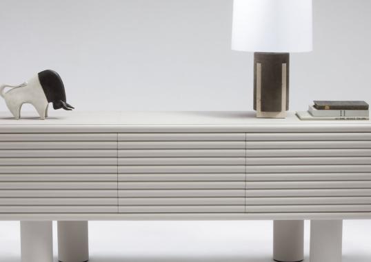 Буфет от фабрики Giobagnara модель Scala Modern White Leather