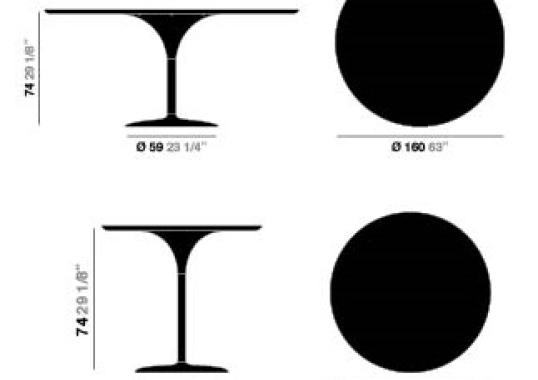 Стол Arper Duna Round Table MDF Top image 2