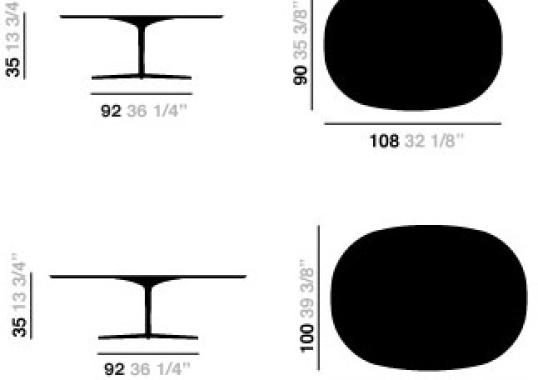 Журнальный столик Arper Eolo Oval Coffee Table MDF Top image 2