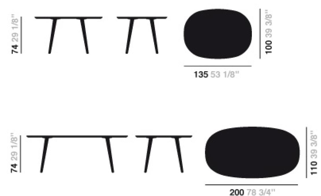 Стол от фабрики Arper модель Gher Oval Table