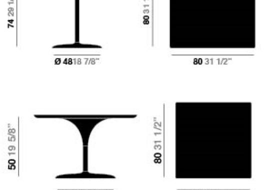 Стол Arper Duna Square Table MDF Top image 1