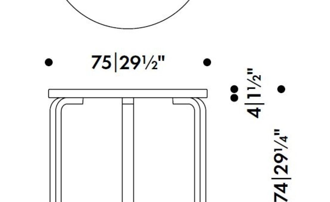 Стол от фабрики Artek модель 283 018 8