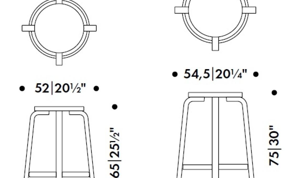 Барный стул от фабрики Artek модель BAR  64