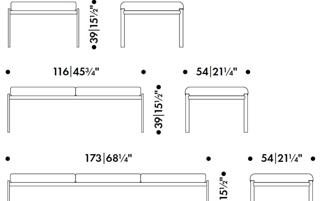 Банкетка от фабрики Artek модель KIKI BENCH
