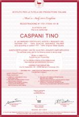 Сертификат подлинности качества Caspani Tino