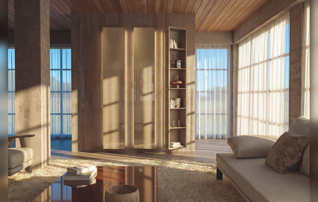 Книжный шкаф 36e8 Twist фабрики Lago - дизайн Franco Lago
