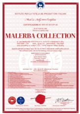 Сертификат подлинности качества Malerba